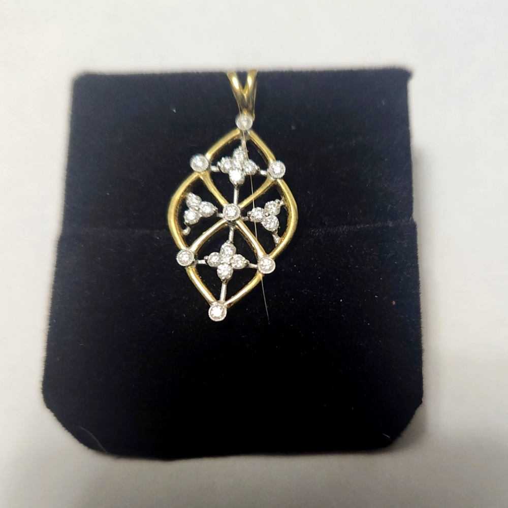 Simon G White and Rose Gold Diamond Pendant